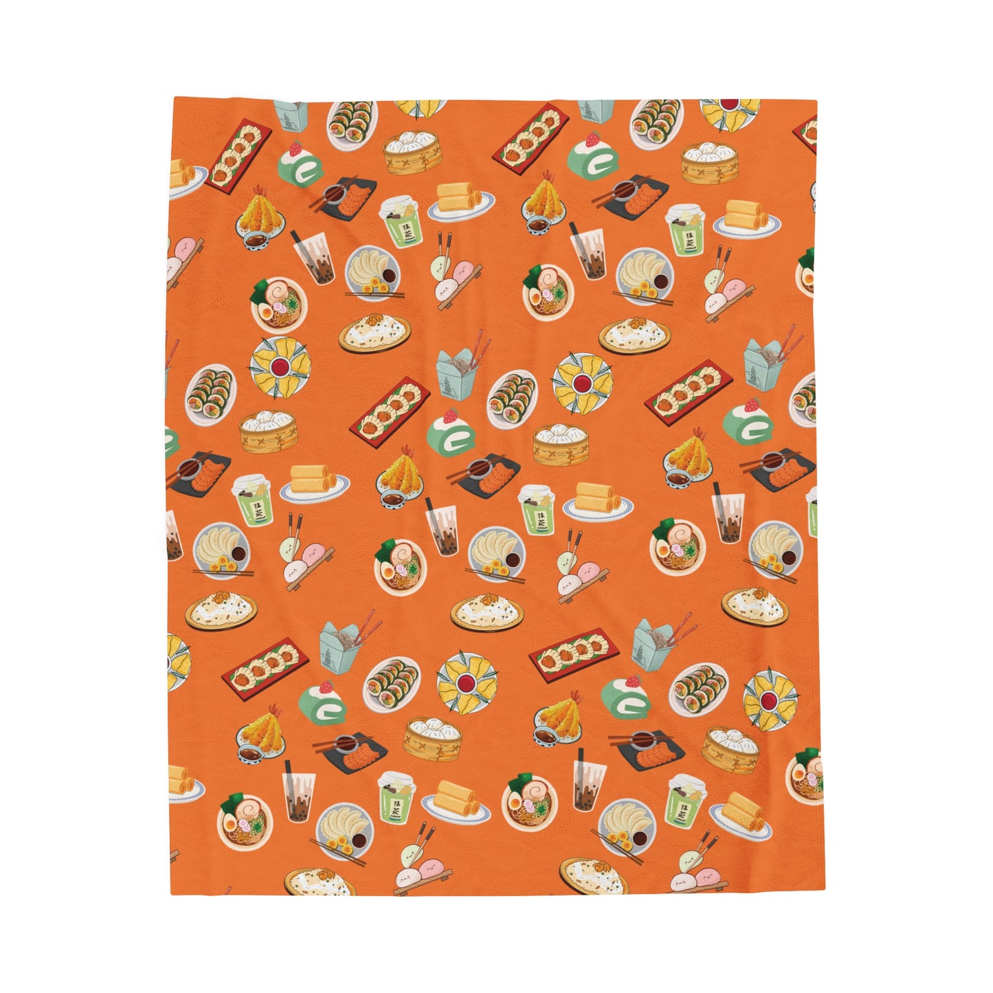 Plush Blanket - Asian Food Design