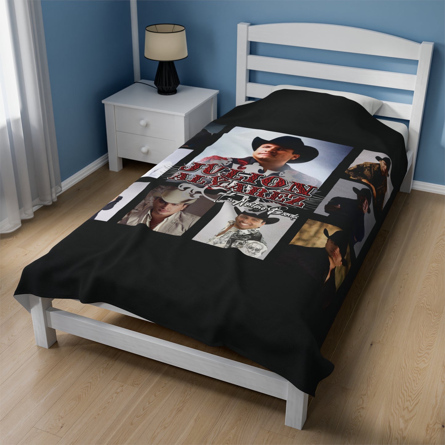 Velveteen Plush Blanket - Julion Alvarez Regional Mexican Singer Design