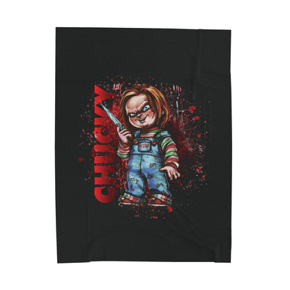 Velveteen Plush Blanket - Chucky Plush Design