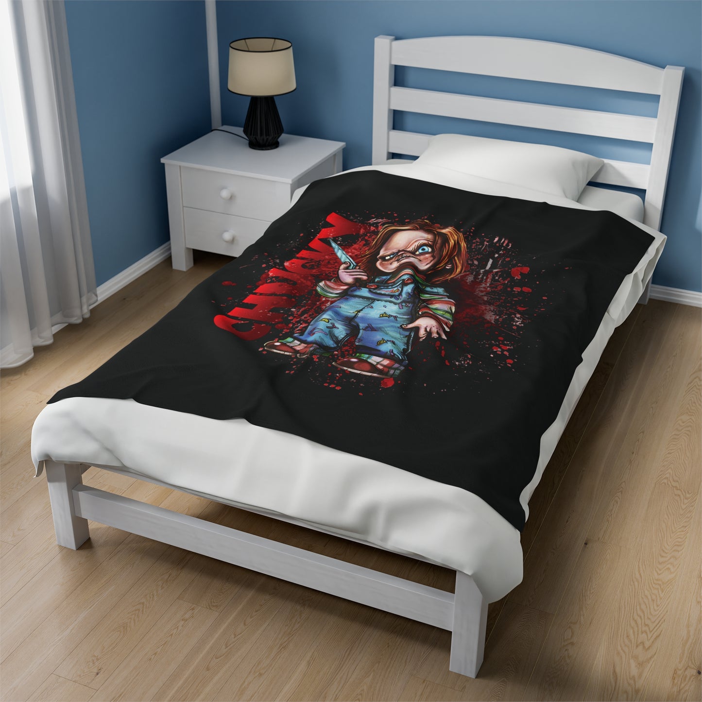 Velveteen Plush Blanket - Chucky Plush Design