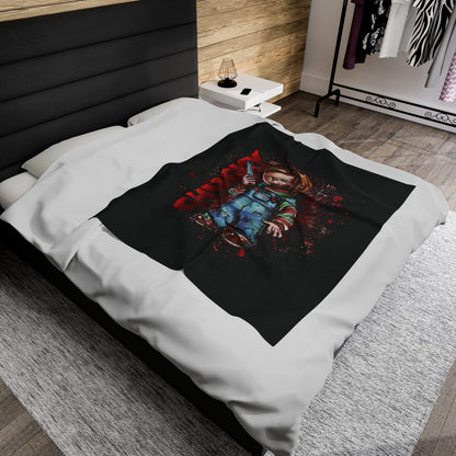 Velveteen Plush Blanket - Chucky Plush Design