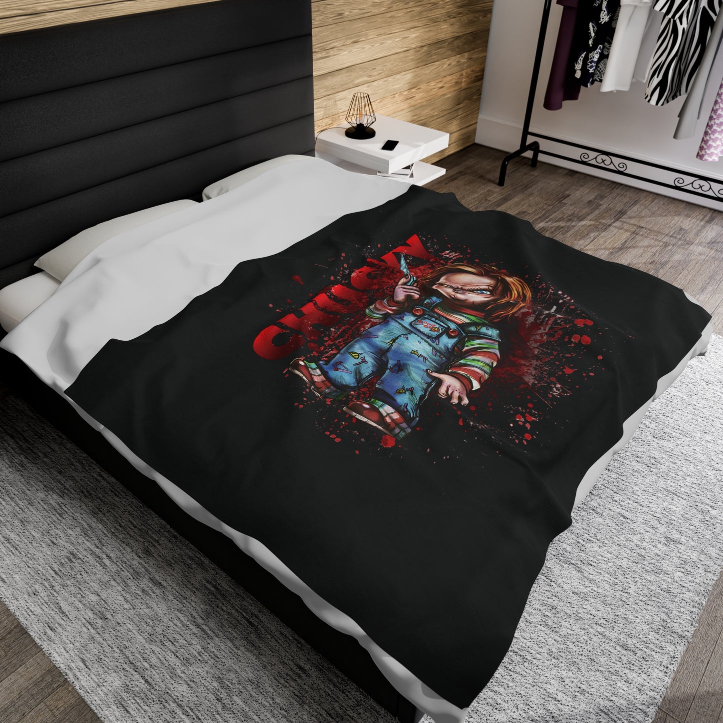 Velveteen Plush Blanket - Chucky Plush Design