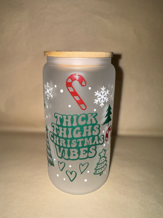 Thick Thighs Christmas Vibes Cup